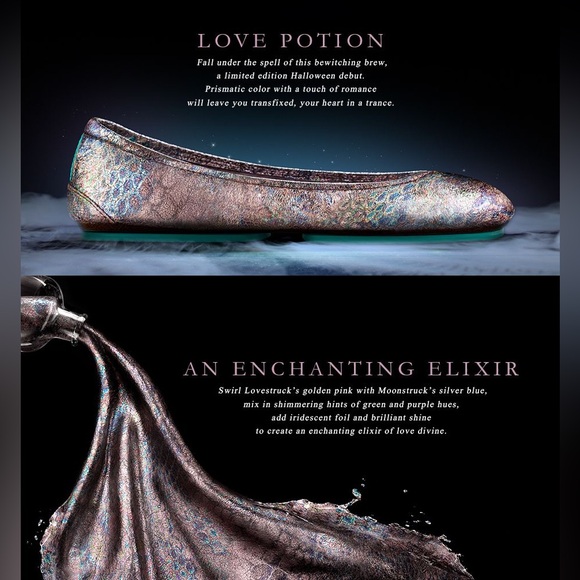 Tieks Gavrieli Sz 7 Leather Ballet Flats Slip On Shoes Love Potion Metallic RARE - Picture 3 of 10